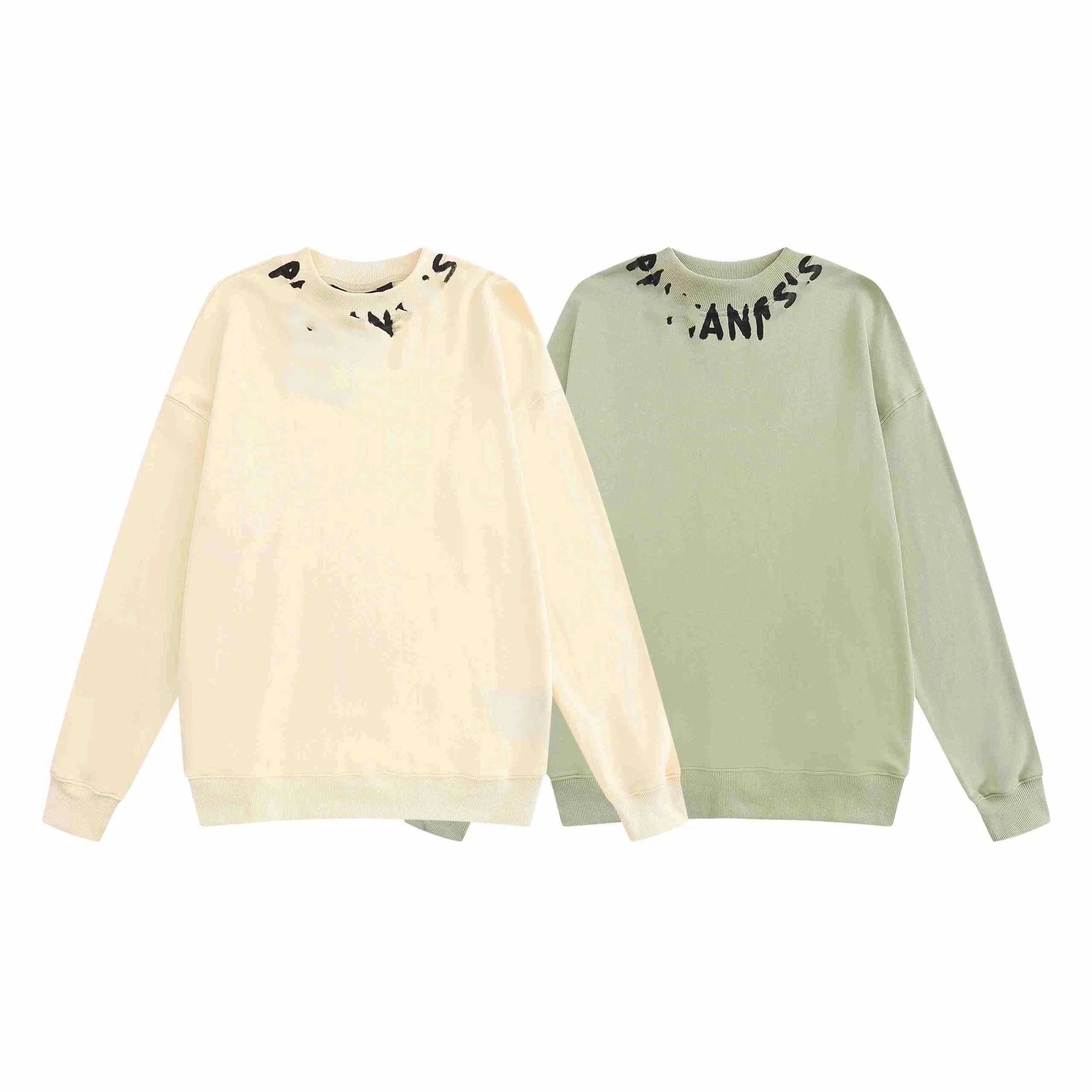 Off-White Deconstructed Collar Sweatshirt Sage Green Sweater - 10