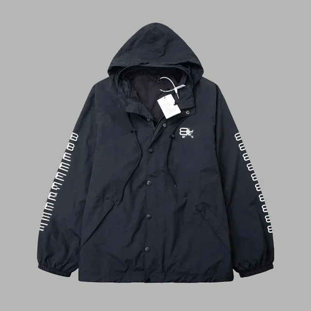 Balenciaga Jackets Logo-Print Windbreaker Jacket product detail image 7