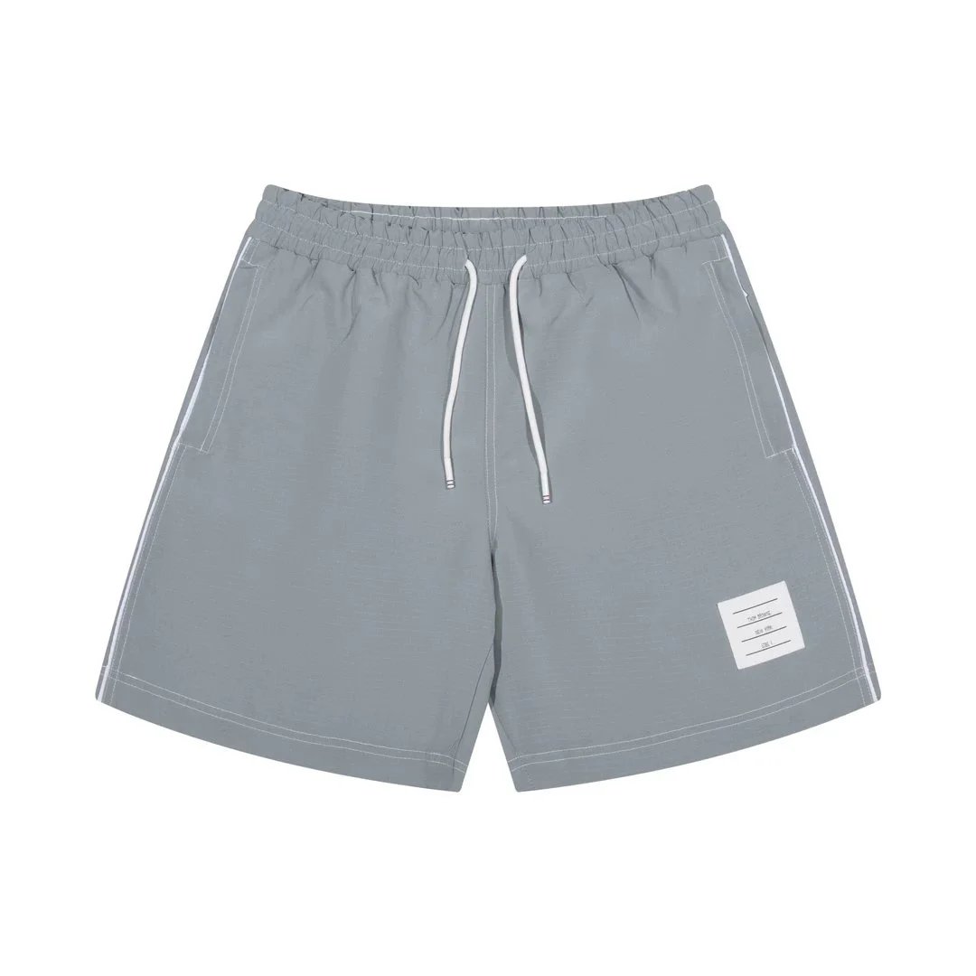 Thom Browne Four-Bar Stripe Heather Gray Sweat Shorts - 10