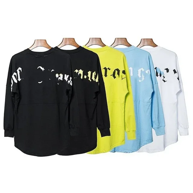 Palm Angels T-Shirts Long-Sleeve Crewneck Logo T-Shirt product detail image 23