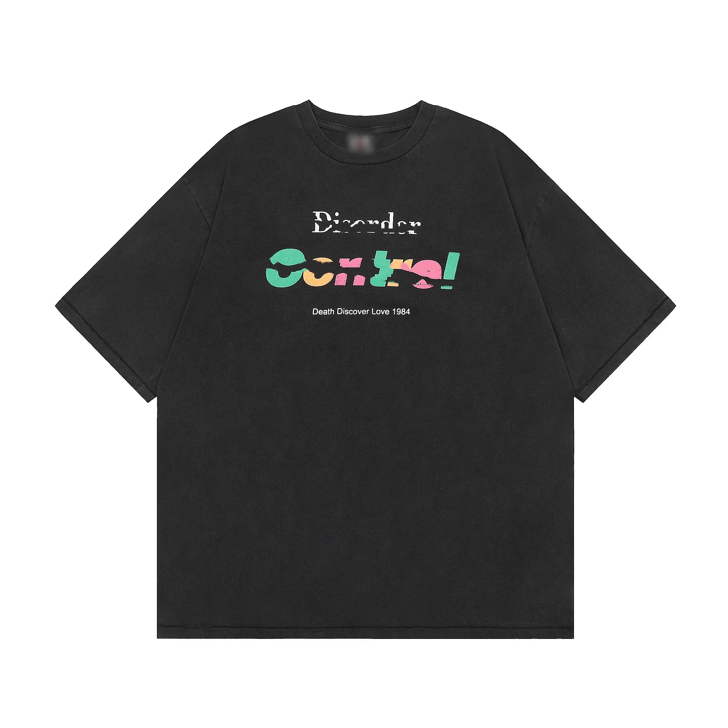 Design Disorder Control Black Oversized T-Shirt