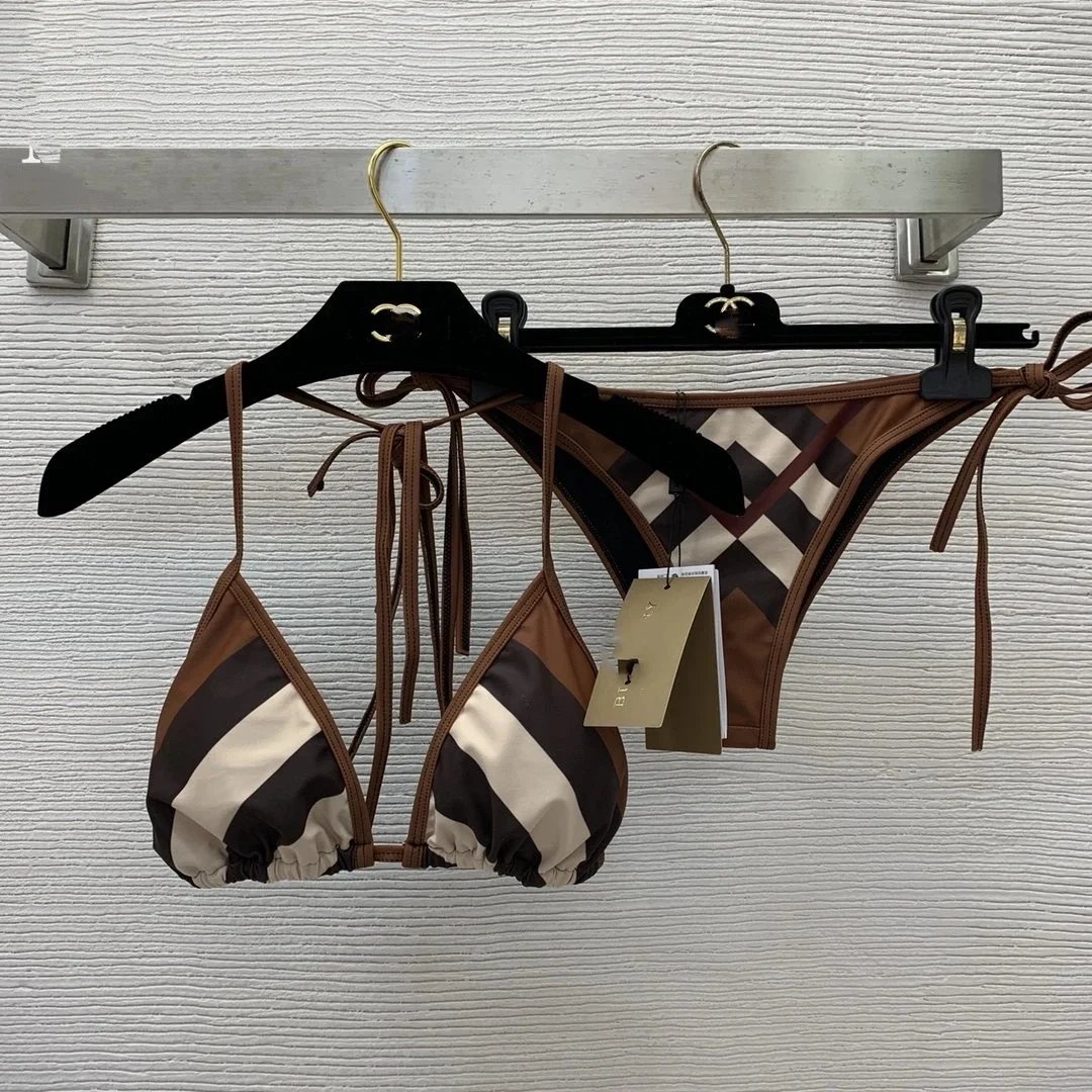 Loewe Triangle String Bikini Set Army Green Swimwear - 9
