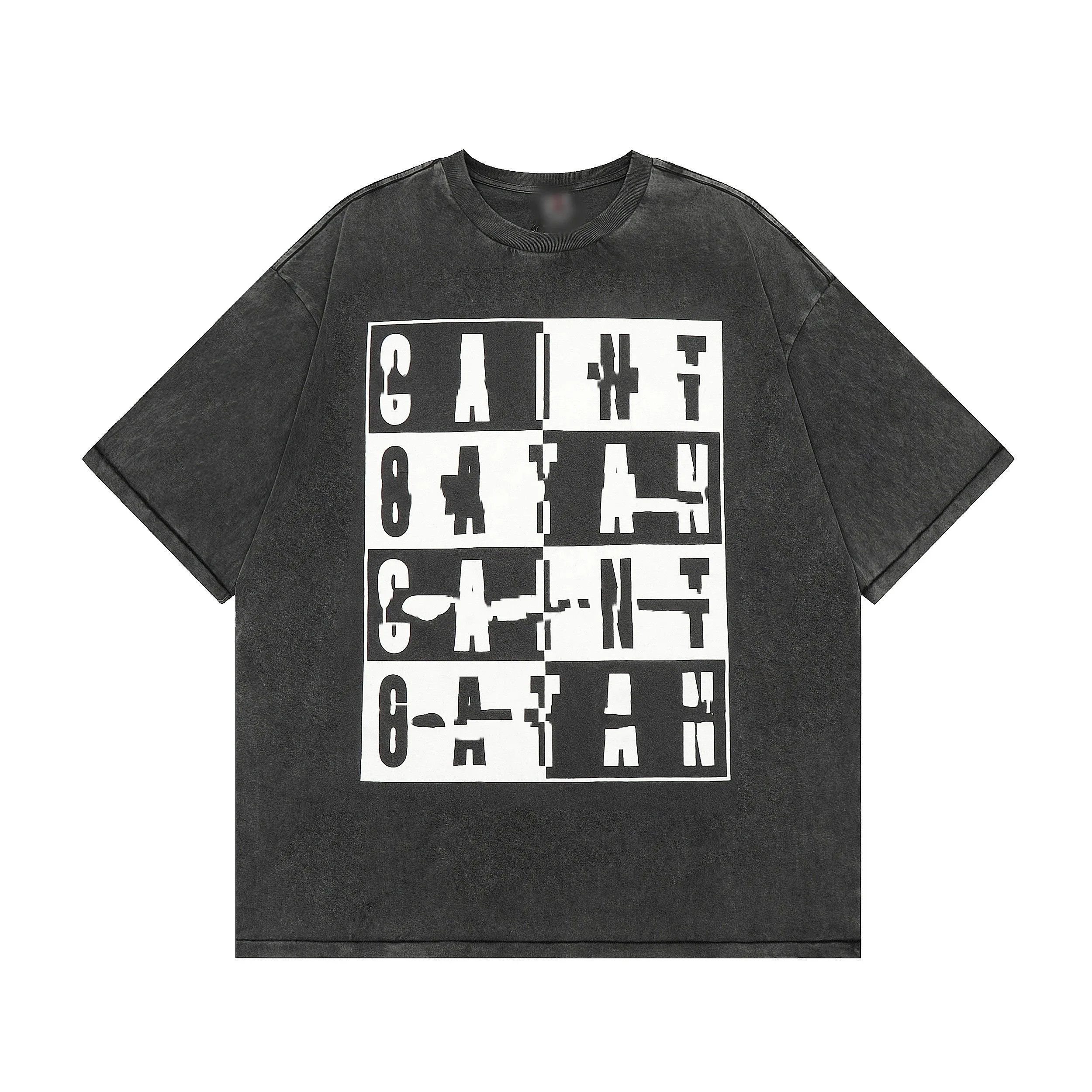 Design Saint Tears Graphic Washed Black T-Shirt - 4