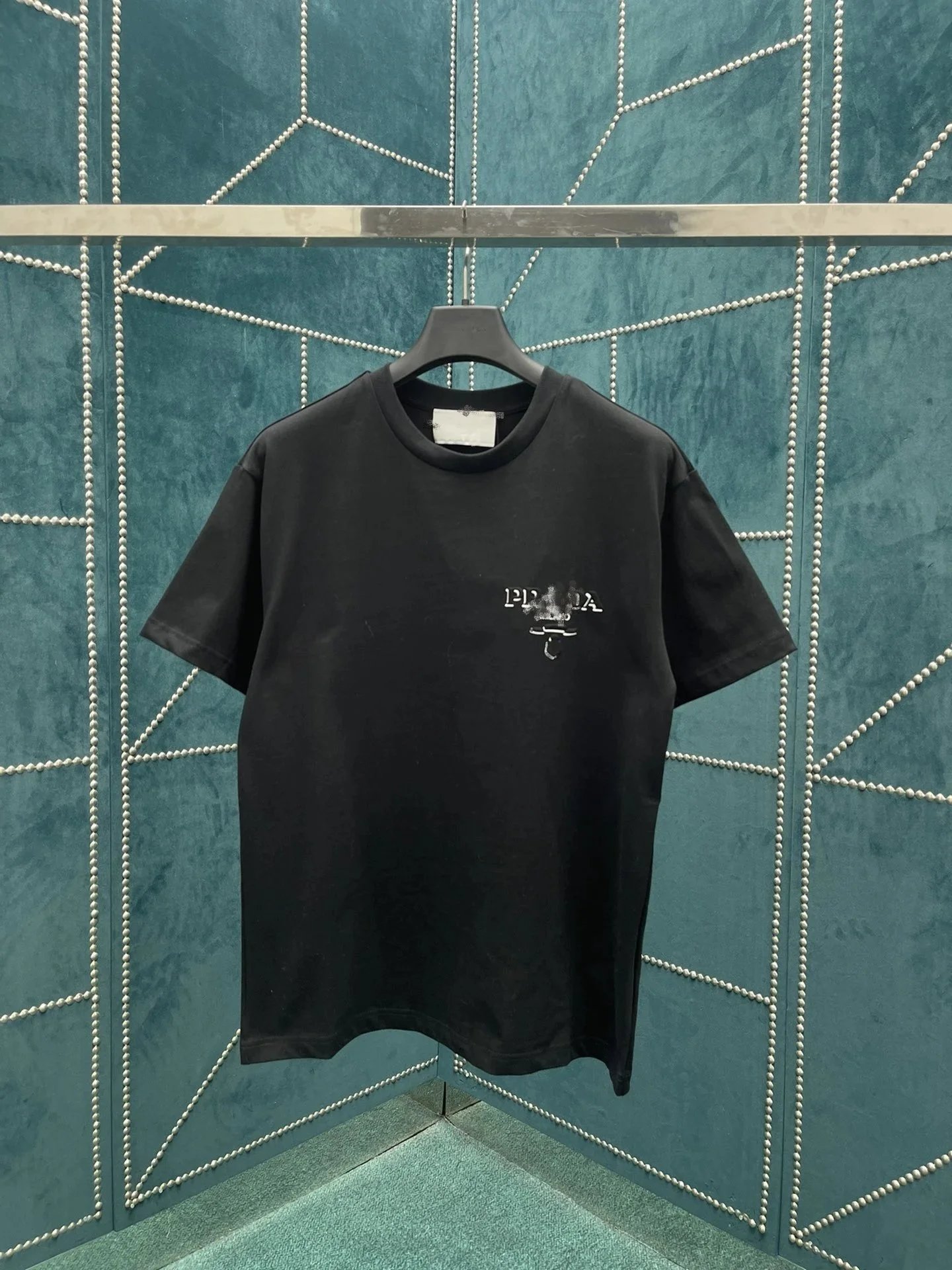 Prada Triangle Logo Print Black T-Shirt - 19