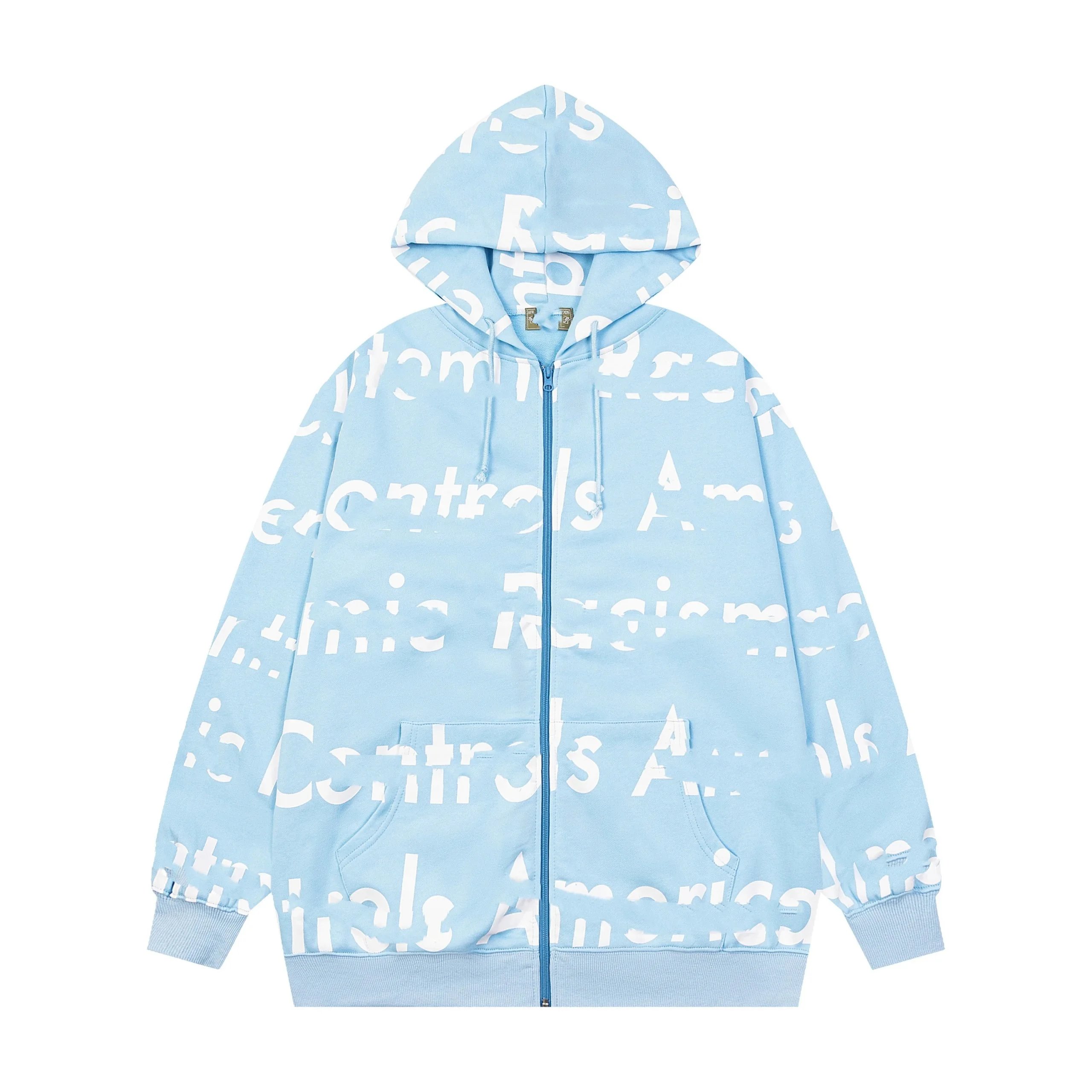 Off-White 'Systemic Racism Controls America' All-Over Print Red Zip-Up Hoodie - 4