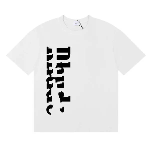 Design SMUDE Vertical Typography White T-Shirt T-Shirts - 1