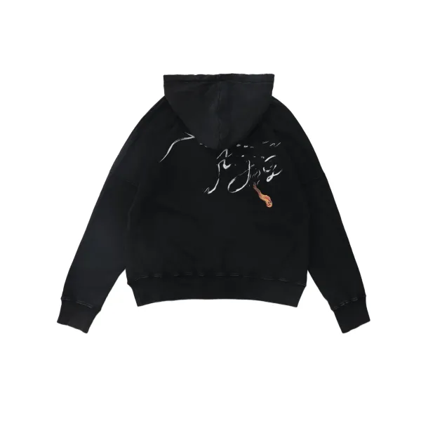 Design Abstract Ink Hoodie Black - 1