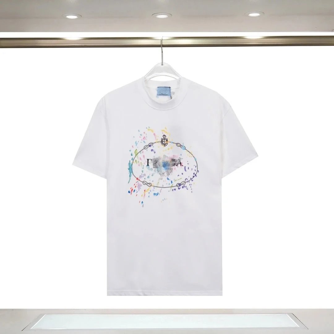 Prada Triangle Logo Print Black T-Shirt - 24