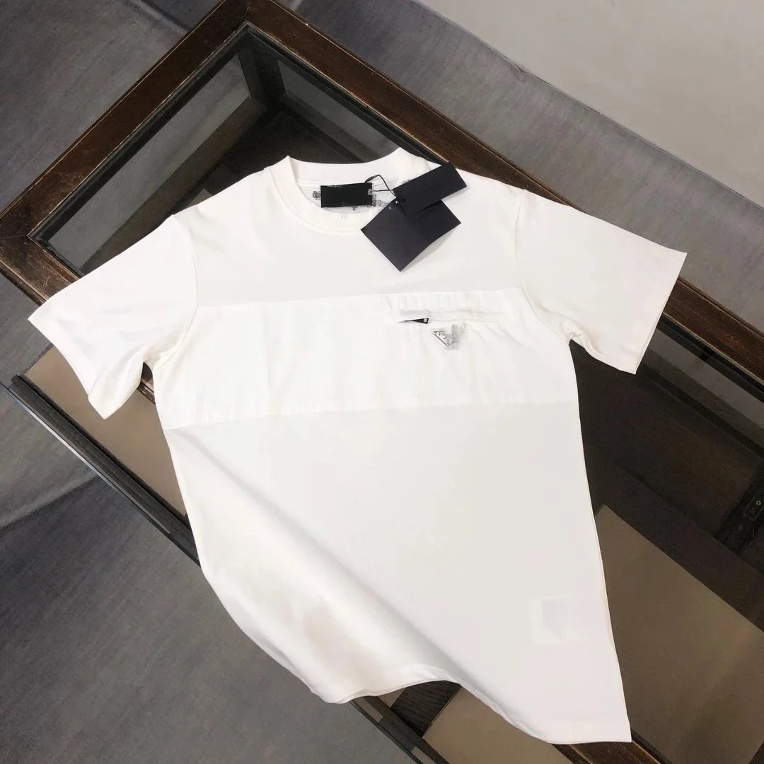 Prada Triangle Logo Print Black T-Shirt - 5