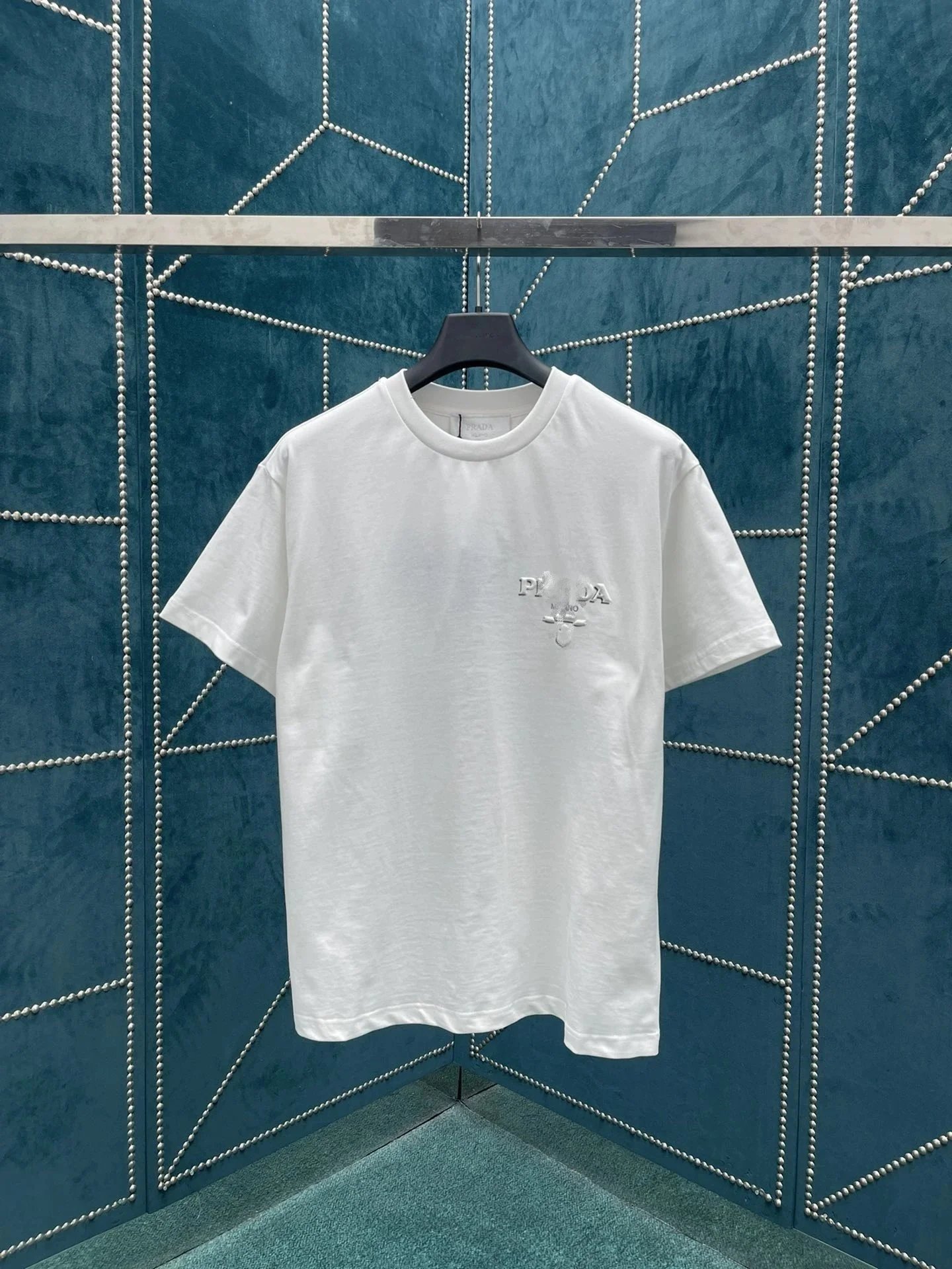 Prada Triangle Logo Print Black T-Shirt - 20