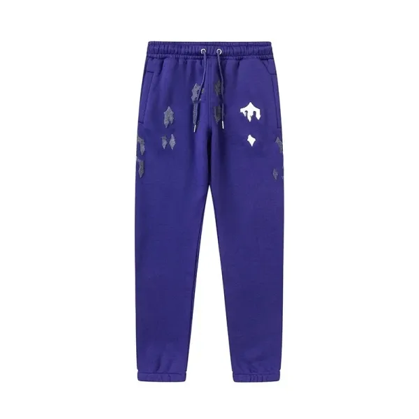 Design Graphic Print Purple Sweatpants - 1