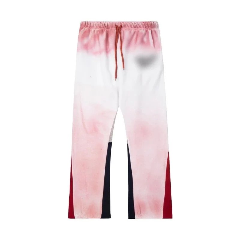 Design Graphic Print Distressed Pants White / Navy - 3