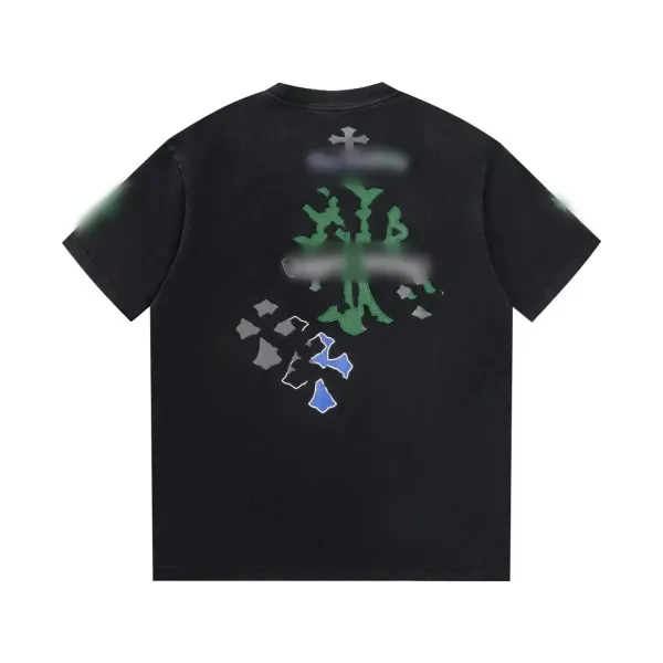 Design Abstract Cross Graphic Black T-Shirt - 1