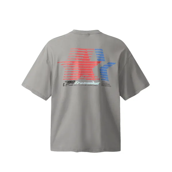 Far From What Graphic Print Gray T-Shirt - 1