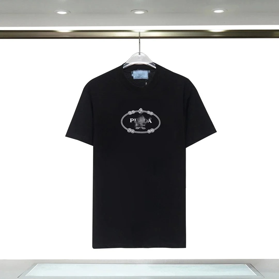 Prada Triangle Logo Print Black T-Shirt - 22