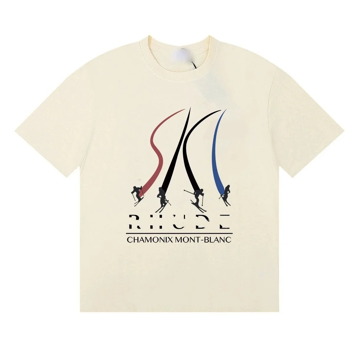 Design Abstract Pixel Maze Beige T-Shirt - 5