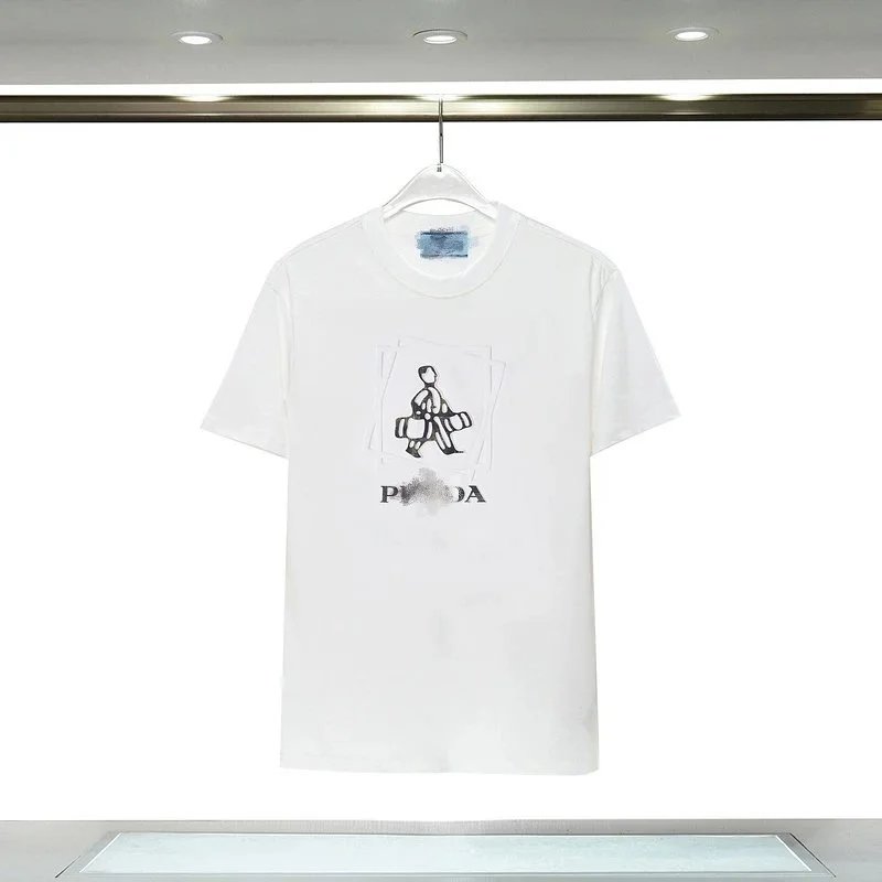 Prada Triangle Logo Print Black T-Shirt - 39