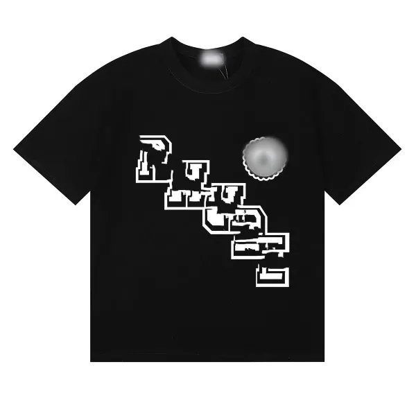 Design Abstract Pixel Graphic Black T-Shirt - 1