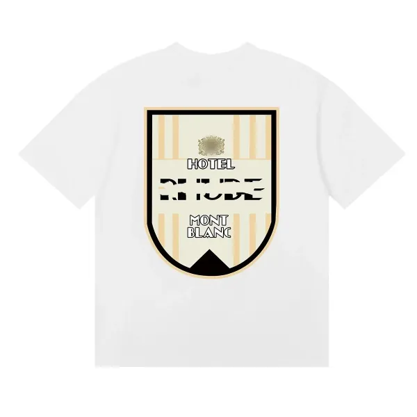 Design Montblanc Hotel Rhône Mont Blanc Graphic T-Shirt White T-Shirts - 1