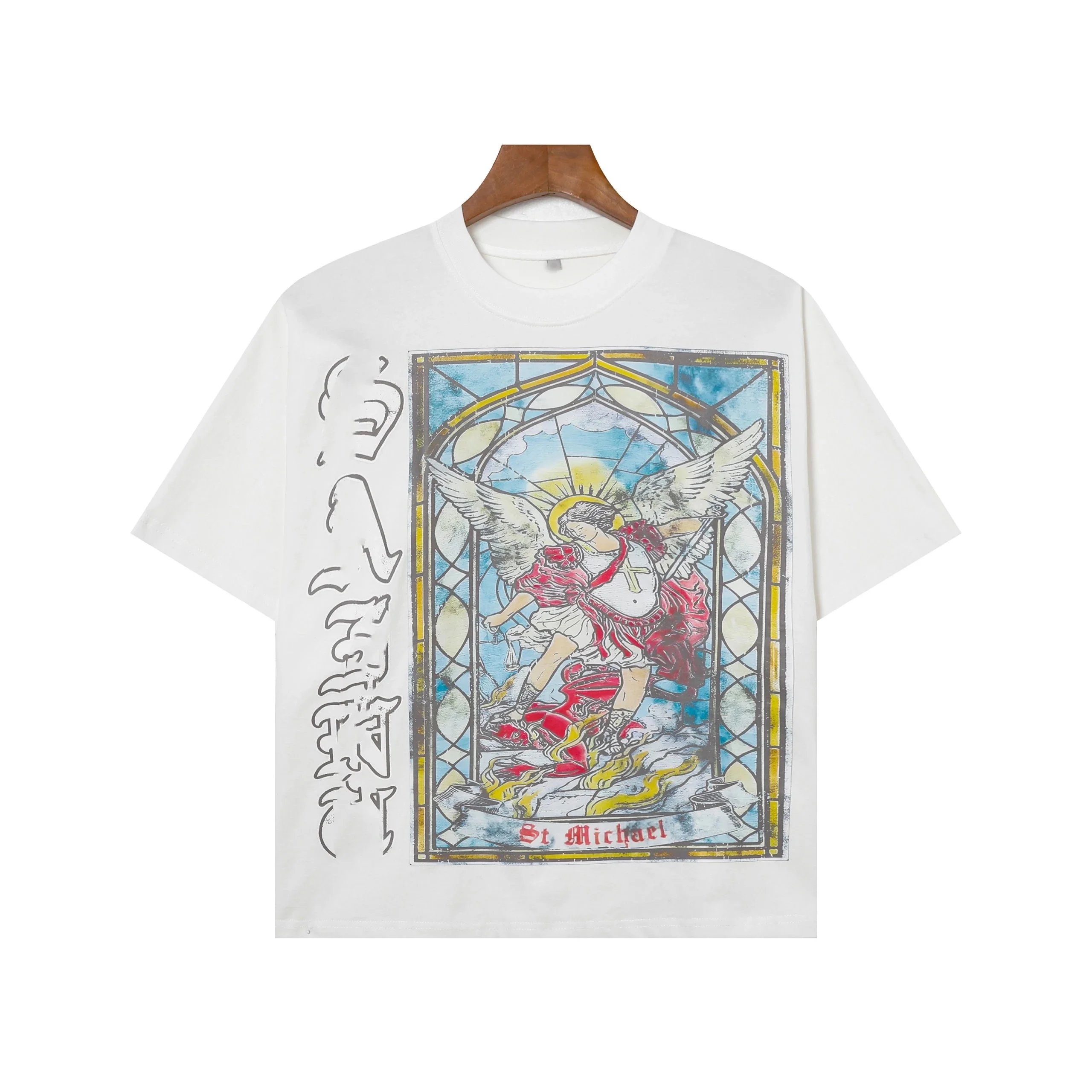 Design Cross Collage Print Black T-Shirt - 6