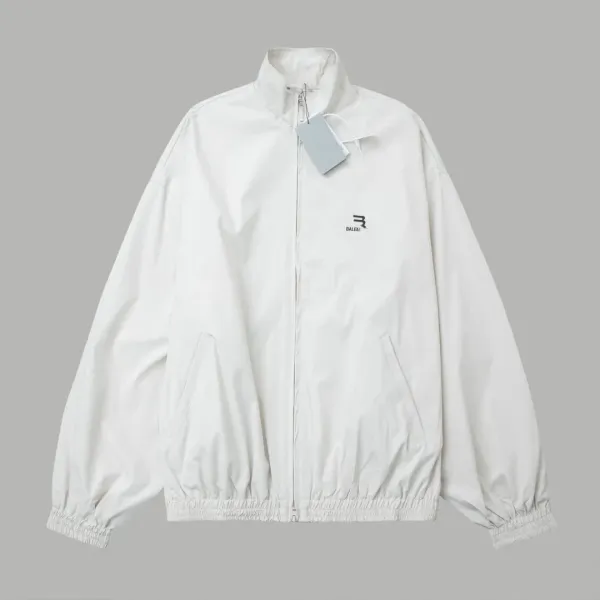 Balenciaga Logo Windbreaker White Jacket Outerwear.windbreaker - 1