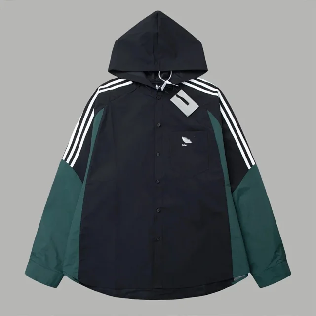 Balenciaga Jackets Logo-Print Windbreaker Jacket product detail image 4