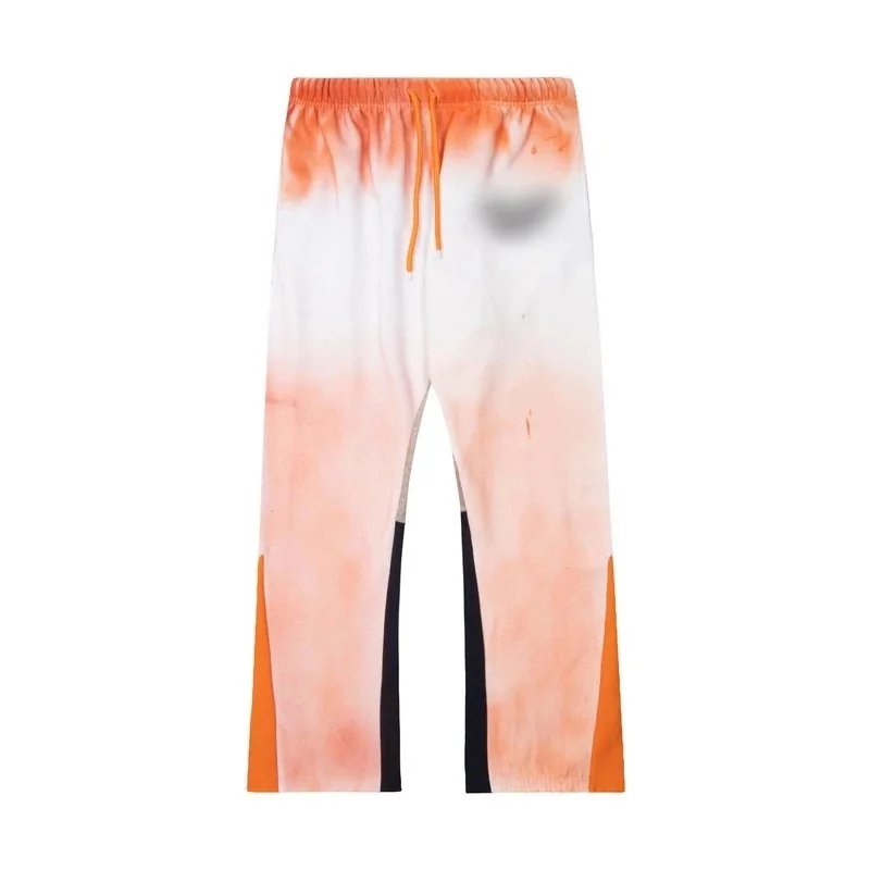 Design Graphic Print Distressed Pants White / Navy - 5