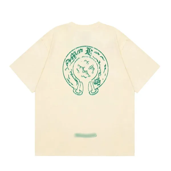 Design Circle Logo Graphic T-Shirt Beige - 1