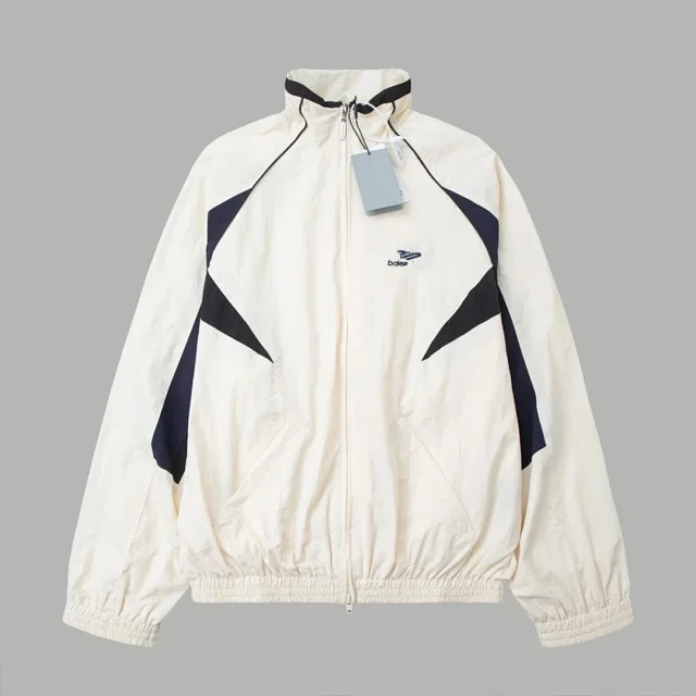 Balenciaga Jackets Logo-Print Windbreaker Jacket product detail image 8
