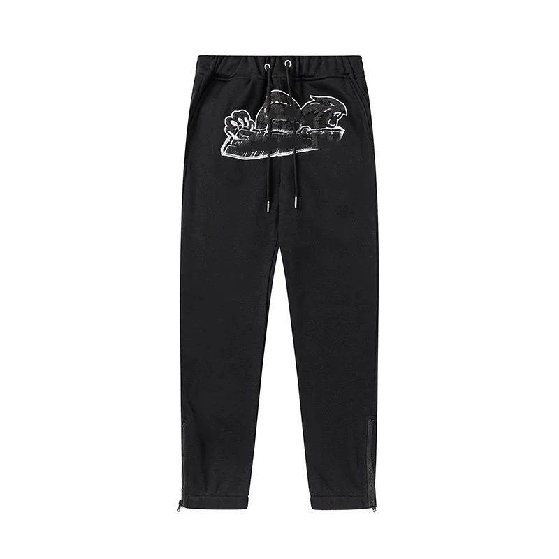 Design Distressed Gradient Sweatpants Black - 8