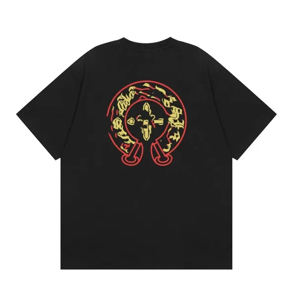 Design Graphic Print Circle Logo Black T-Shirt - 1