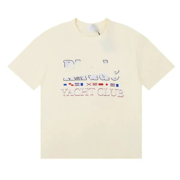 Design Yacht Club Graphic Print Beige T-Shirt - 1