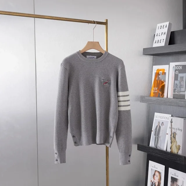 Thom Browne Knitwear Crewneck knit sweater product detail image 3