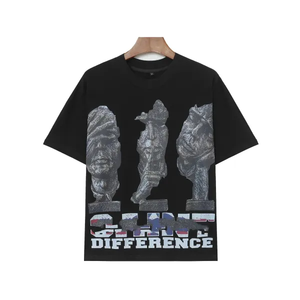 Design Three Busts Graphic Black T-Shirt - 1
