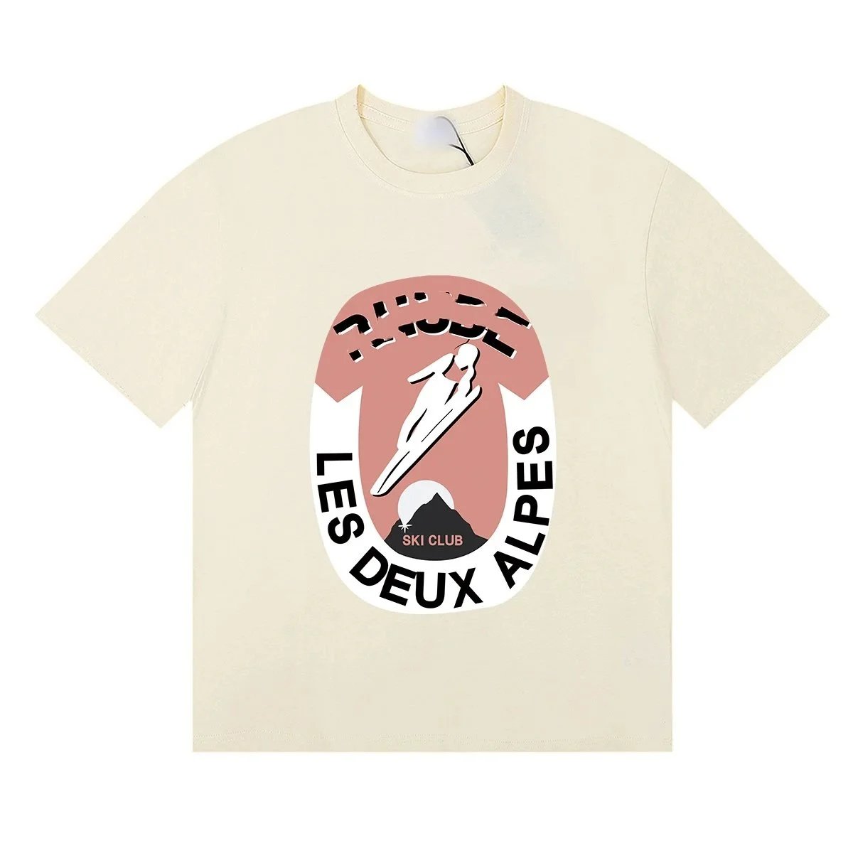 Design Abstract Pixel Maze Beige T-Shirt - 4