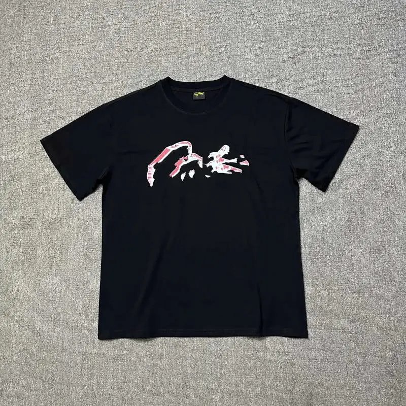 Design Abstract Graphic Print Black T-Shirt