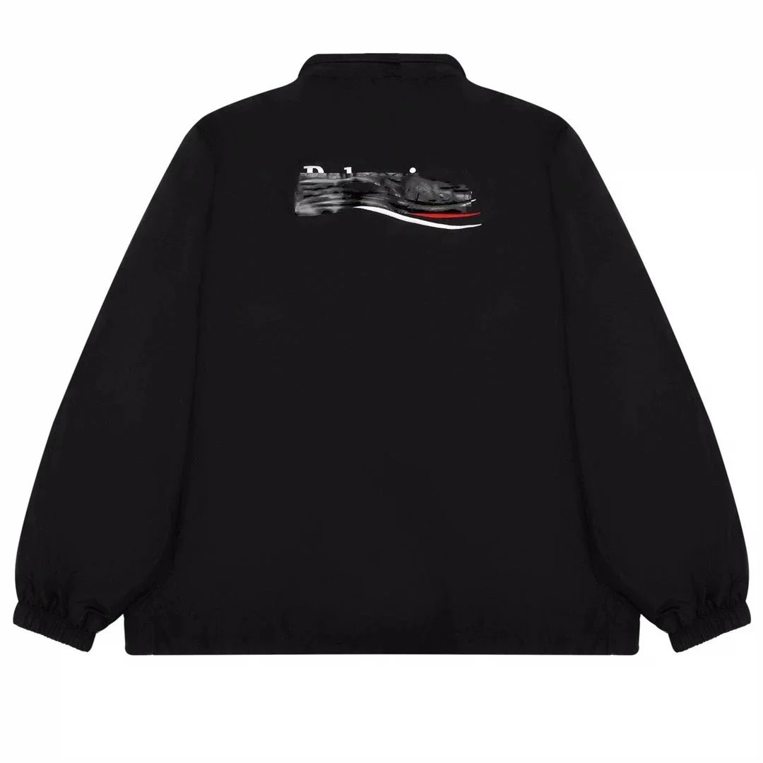 Design Color-Block Track Jacket Black Beige Outerwear - 15