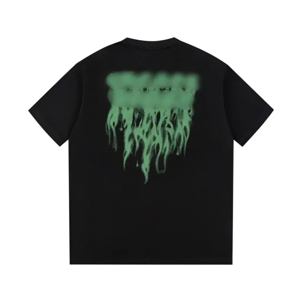 Design Acid Drip Graphic Black T-Shirt - 1