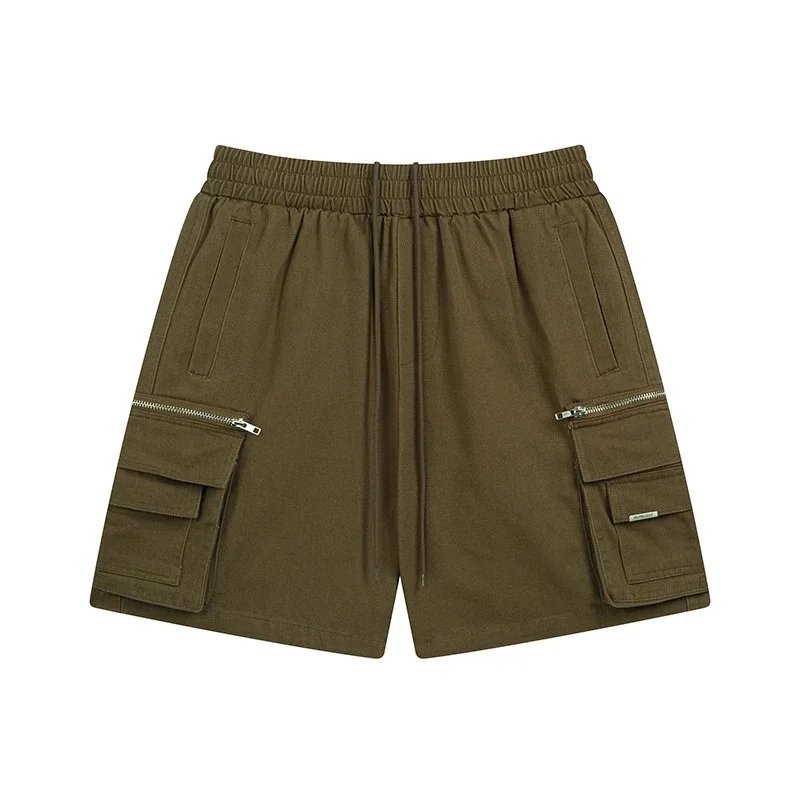 Design Quilted Logo-Print Shorts Beige Shorts - 5