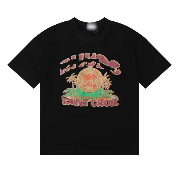 Design Saint Croix Virgin Islands Graphic Print Black T-Shirt T-Shirts - 1