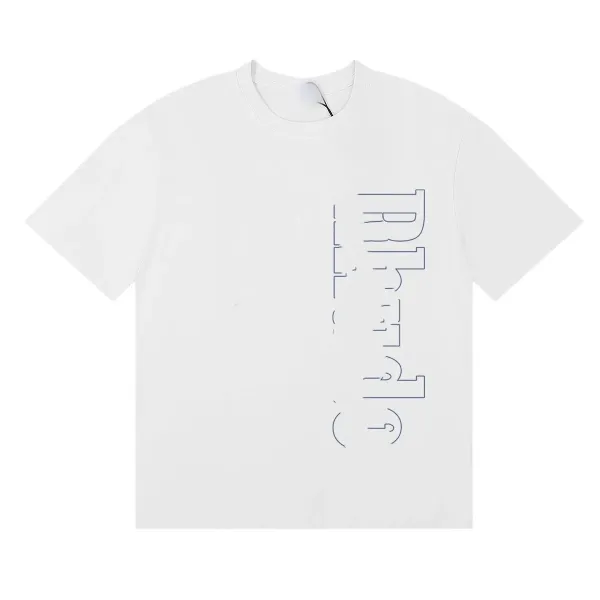 Design Outline Script T-Shirt White - 1