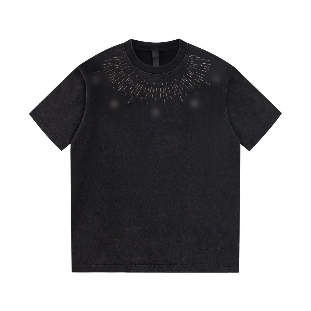 Design Floral Print Distressed Short-Sleeve Shirt Black - 4
