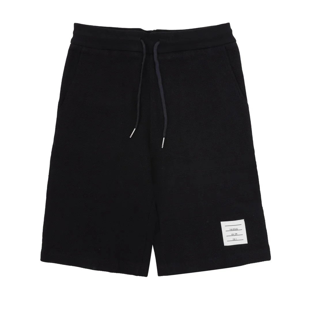 Thom Browne Four-Bar Stripe Heather Gray Sweat Shorts - 8