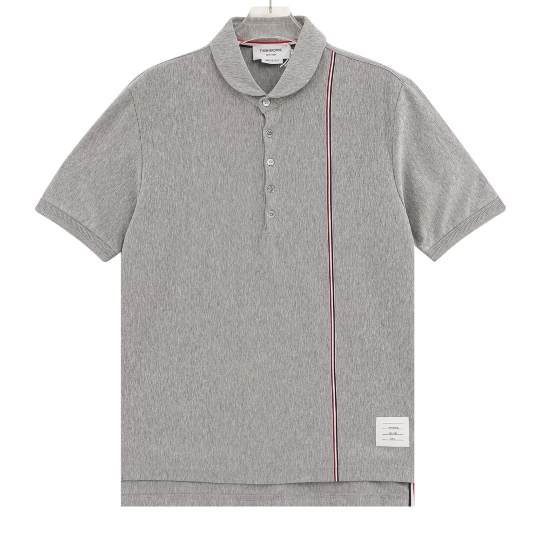 Thom Browne Classic Four-Bar Stripe Polo Navy Polo Shirt - 14