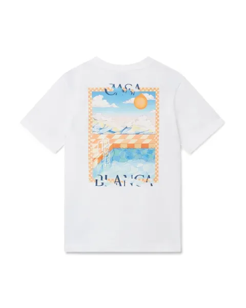 BLANCA Poolside Graphic Print White T-Shirt - 1