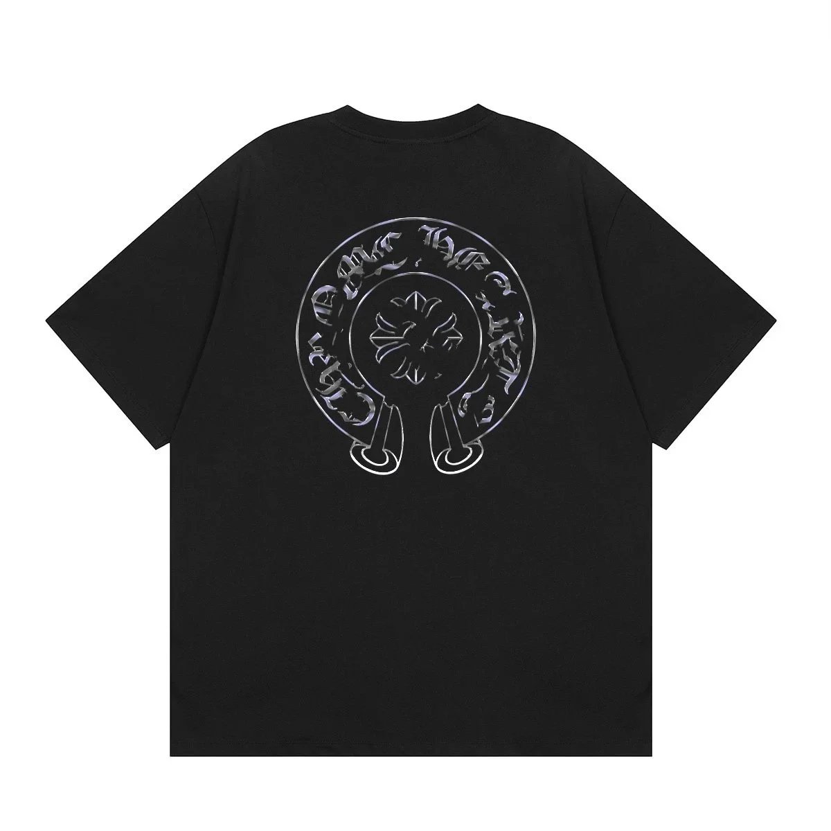Chrome Hearts Gothic Script Navy T-Shirt - 5