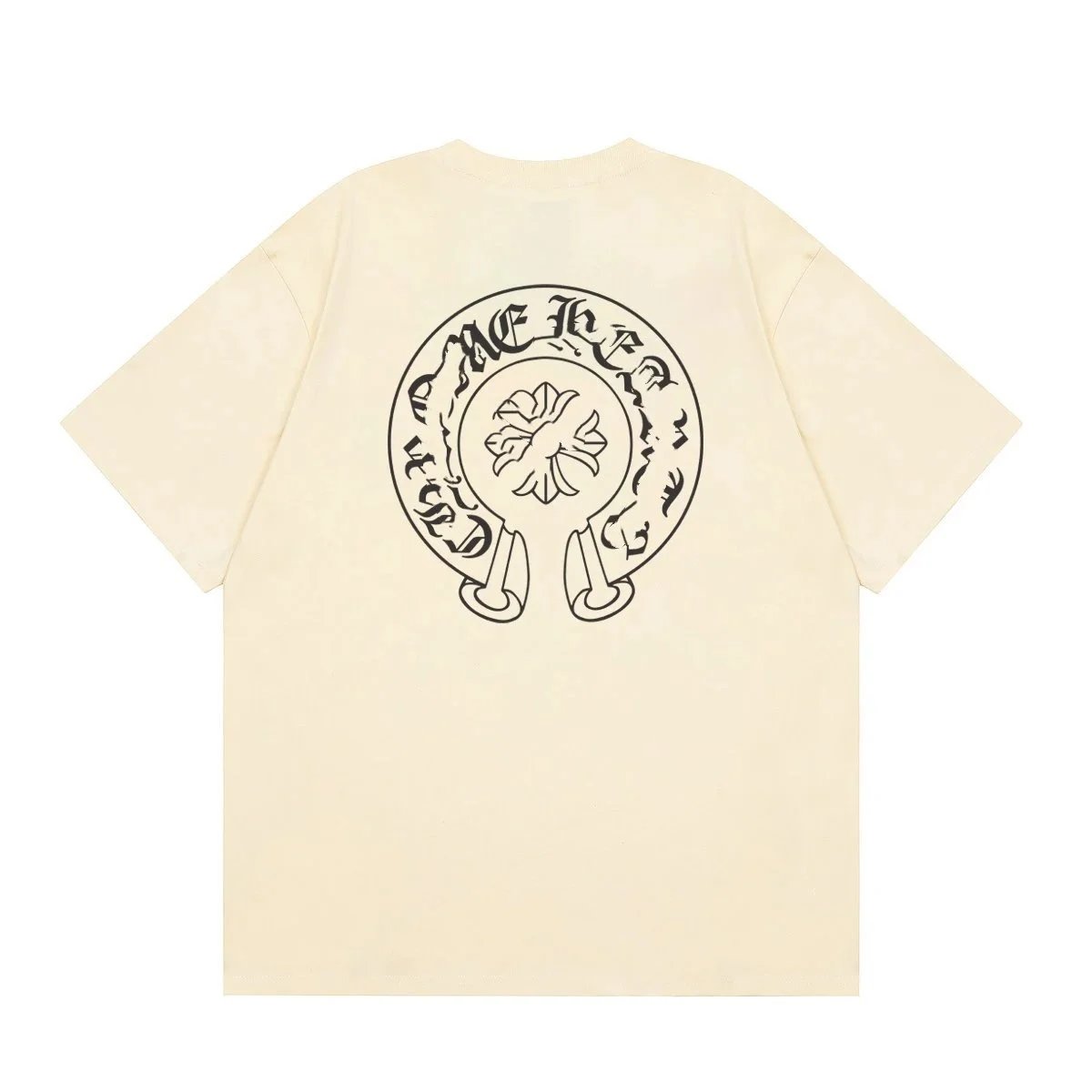 Chrome Hearts Circle Logo Cream T-Shirt - 1