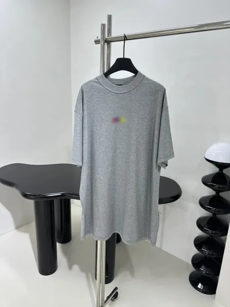 Design Oversized Crewneck T-Shirt Gray - 1