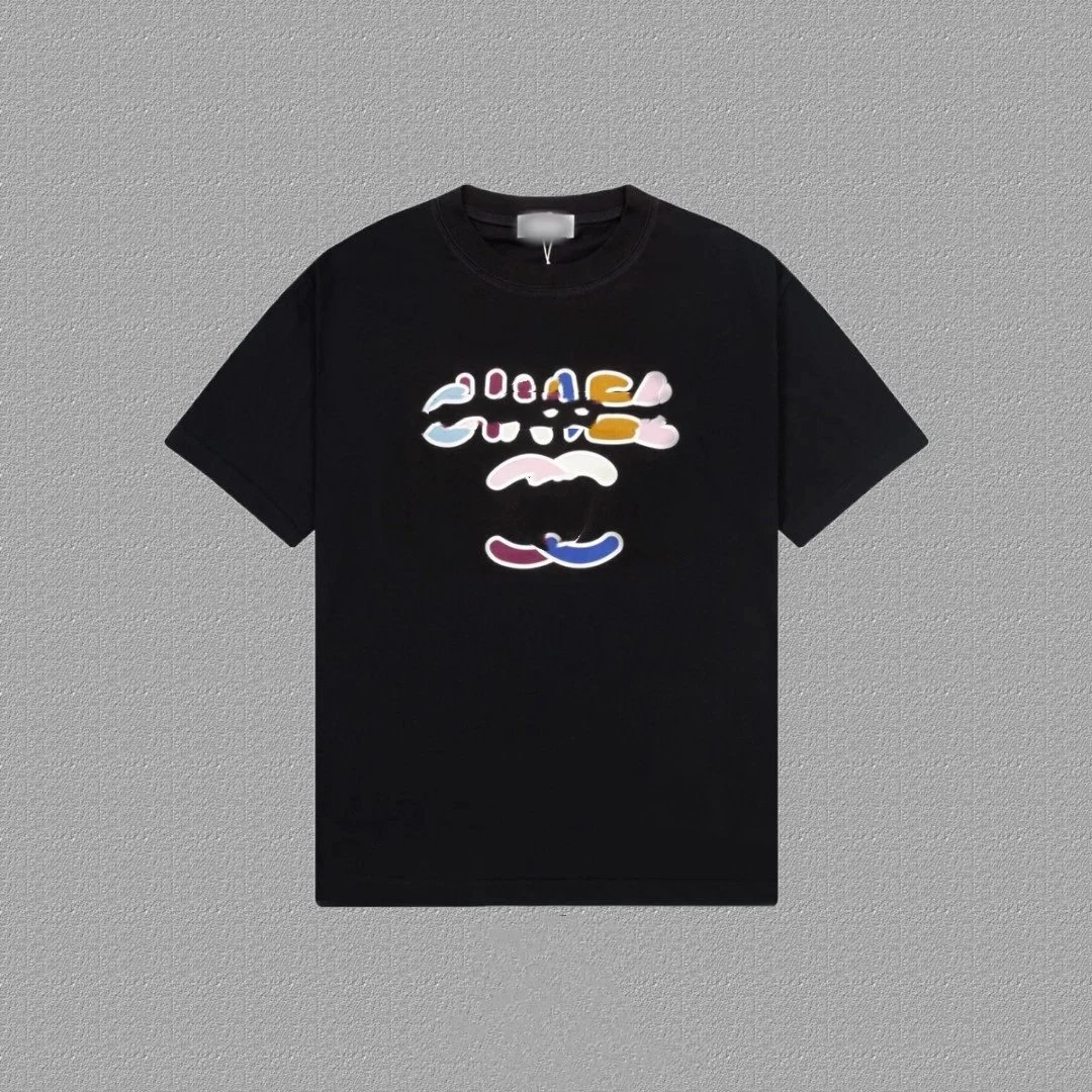 Design Abstract Graphic Print White T-Shirt - 4