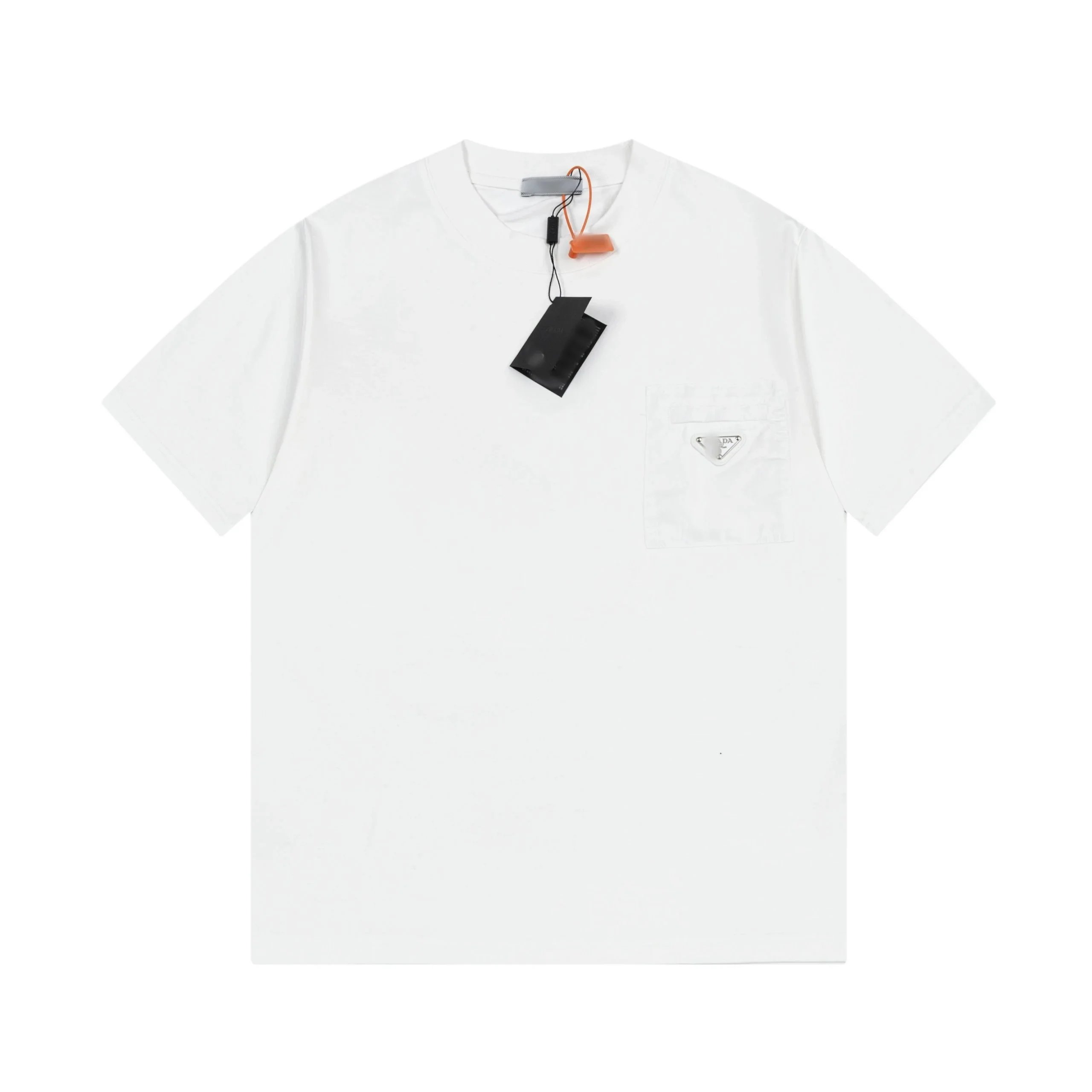 Prada T-Shirts Short-Sleeve Logo Graphic — 36